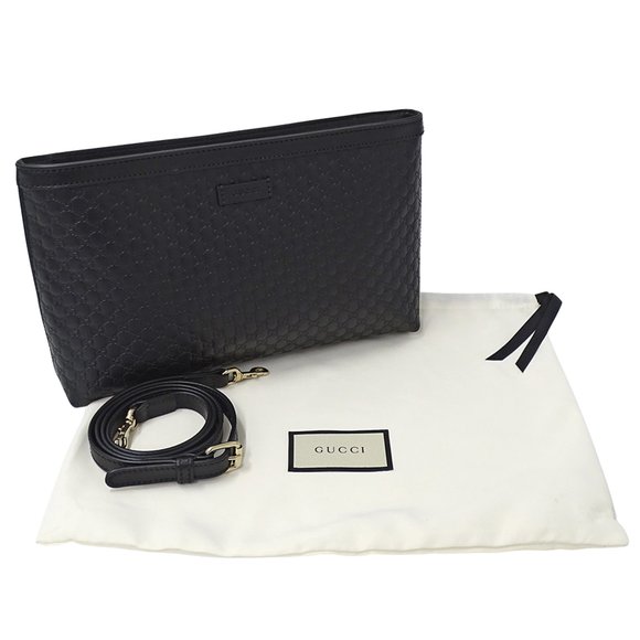 GUCCI Authentic Black Leather Shoulder Bag - Picture 7 of 10